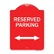 Signmission Reserved Parking Arrow Pointing Left and Right, Red & White Aluminum Sign, 18" x 24", RW-1824-23160 A-DES-RW-1824-23160 - alternate 1